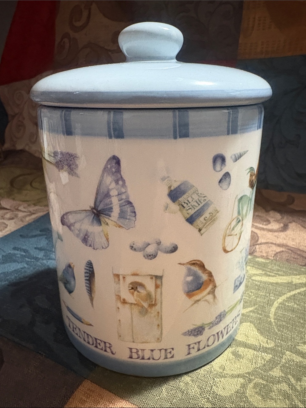 🌼🦋🐦‍⬛ Signed Morjolein Bastin Ceramic Canister